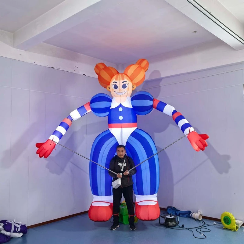 Inflatable Clown Man Carrying Parade Puppet2 Inflatable Clown Man Carrying Parade Puppet2