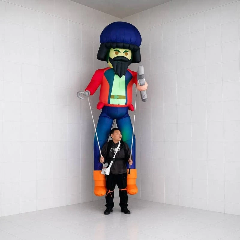 Inflatable Pirate Man Carrying Parade Puppet (5) Inflatable Pirate Man Carrying Parade Puppet (5)
